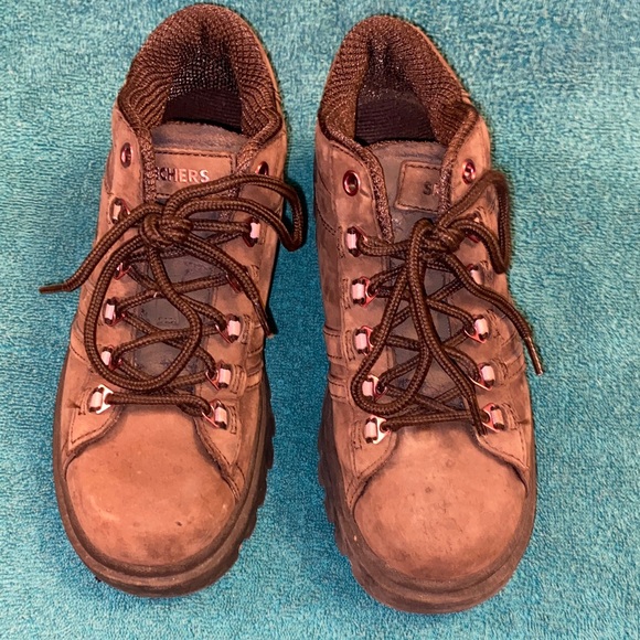Skechers Brown Chunky Lace-Up Sneakers - Picture 11 of 12